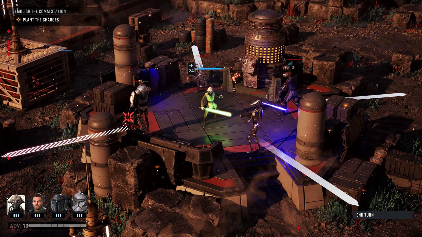 Zero Company squad in a Clone Wars firefight