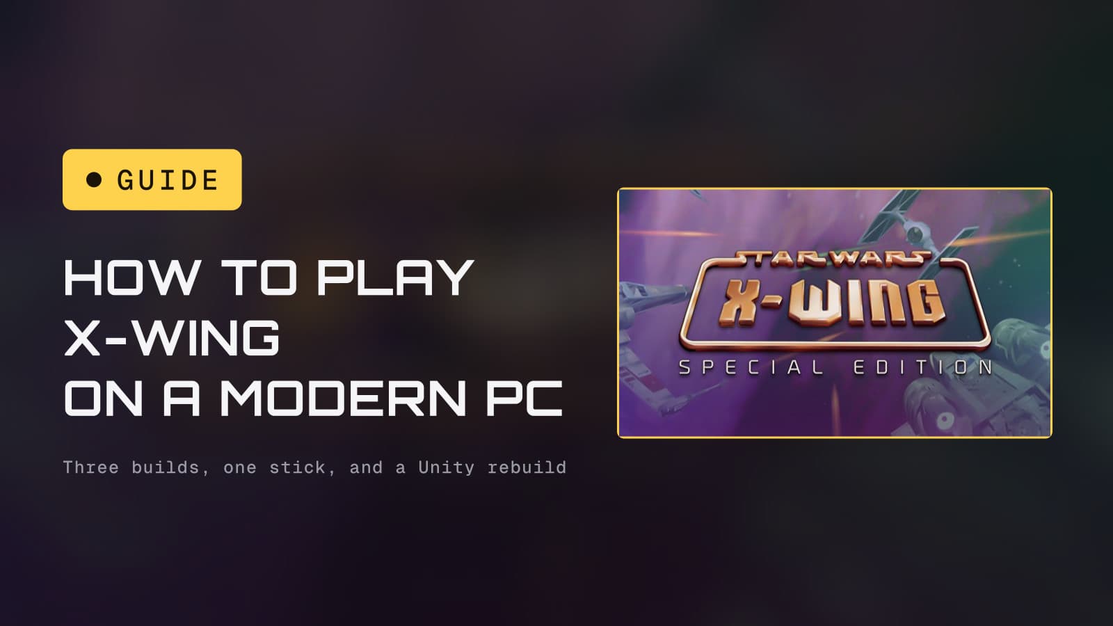 How to play X-Wing on a modern PC, beside X-Wing Special Edition store art