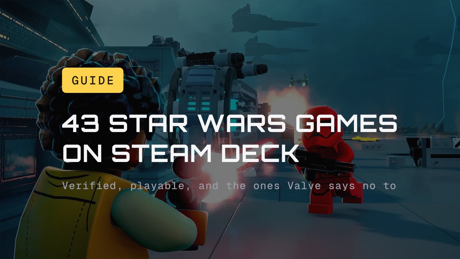 43 Star Wars games on Steam Deck, over LEGO Star Wars: The Skywalker Saga gameplay
