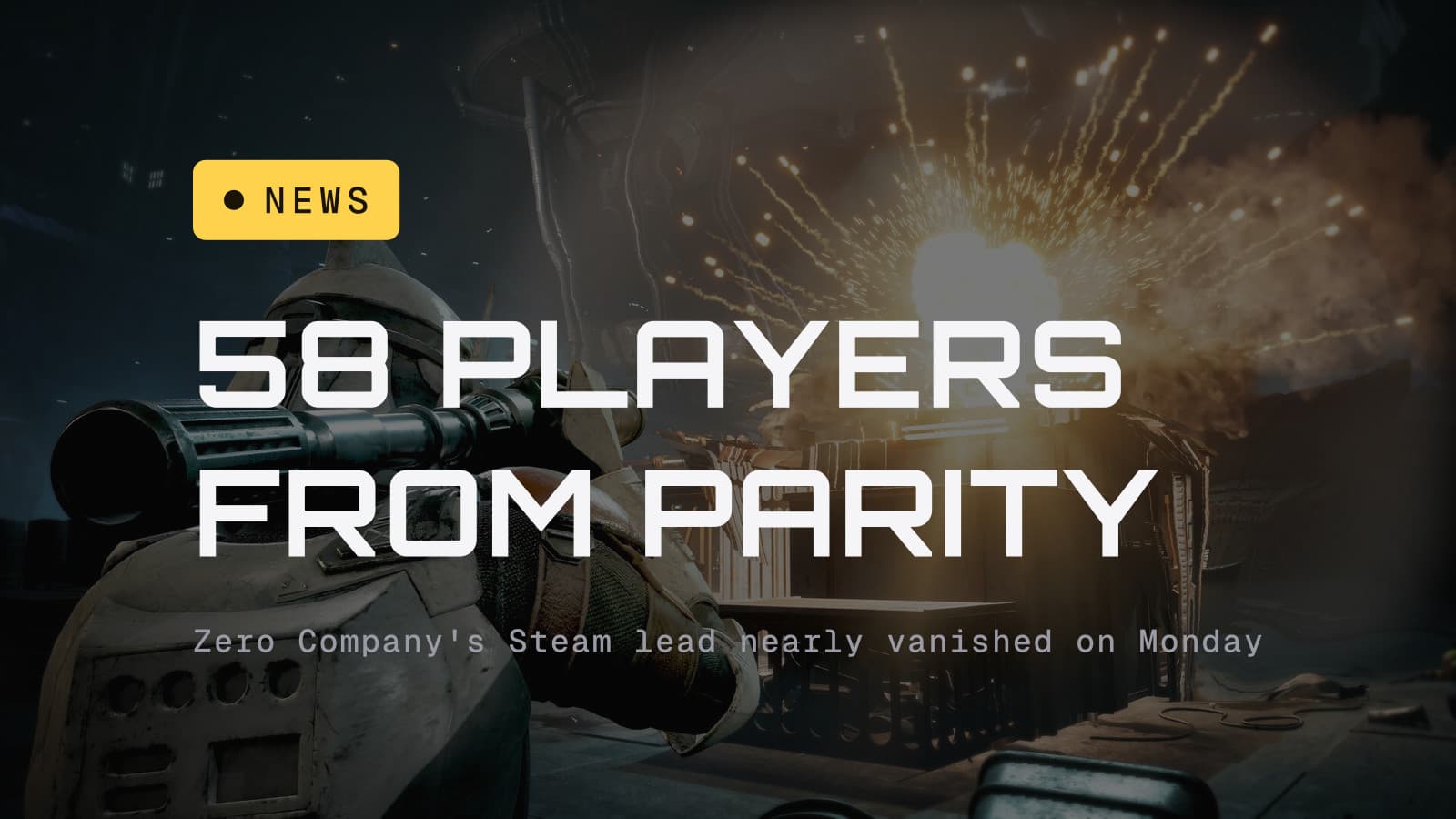 58 players from parity, over a Zero Company operator firing on a droid position
