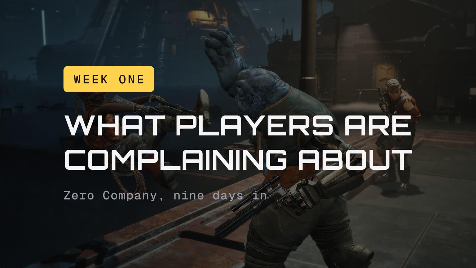 What players are complaining about: Zero Company, nine days in, over a melee brawl screenshot